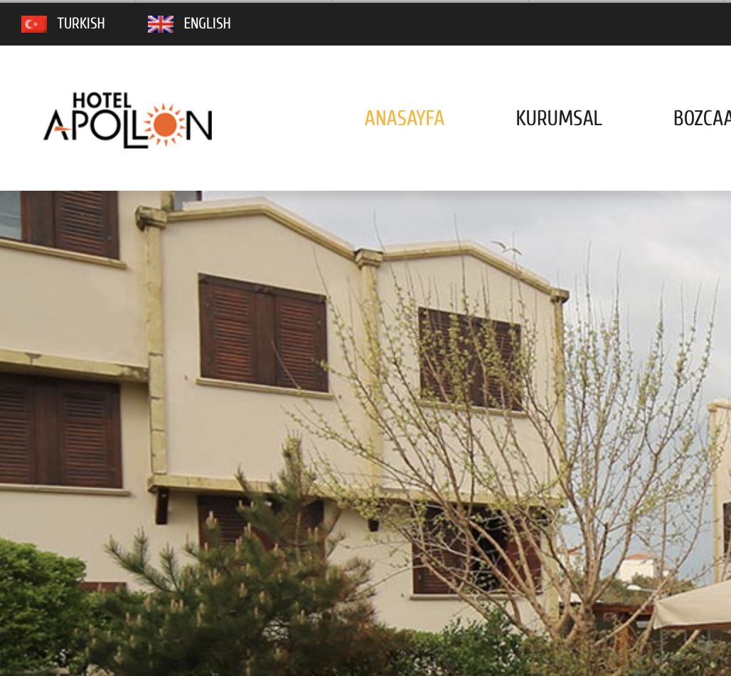 Apollon Hotel Web Tasarım Hizmeti